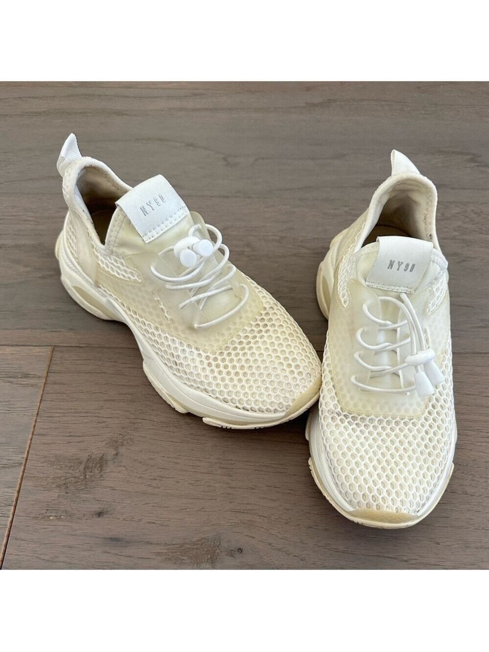 Steve Madden White Milo Lace Up Sneakers